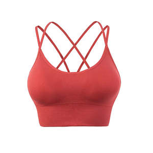 Soutien-gorge de sport élégant à dos nageur en tissu respirant hautement extensible pour femmes, léger, élastique pour actif, grande taille, doux - Product Image 2