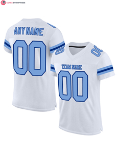 Camiseta de equipo de sublimación de malla transpirable de fabricantes de camisetas de fútbol americano clásicas personalizadas - Product Image 2