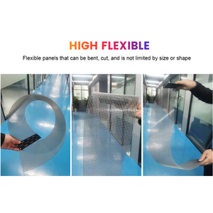 Tùy chỉnh linh hoạt trong suốt Holographic 3D phim quảng cáo hiển thị Glass dính siêu mỏng Màn hình LED cho cửa sổ bán lẻ - Product Image 6