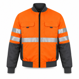 Chaqueta de Seguridad Reflectante de Alta Visibilidad, Resistente al Agua, Color Naranja Grafito, Unisex, Ropa de Trabajo Industrial, Personalizable al por Mayor - Product Image 1