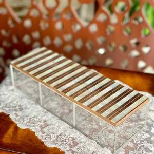 Festive Mother Pearl Inlay Wood Gift Box Stylish Decorative Food <b>Storage</b> Container Freshness Preservation for Dates Dry <b>Fruits</b> - Product Image 6