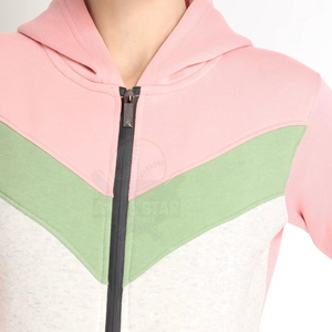 Chándales de Invierno para Mujer, 100% Algodón, Nuevo Estilo, Color Liso, Cuello Alto, Cremallera, Servicio OEM y ODM - Product Image 3