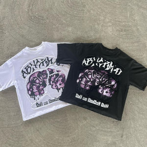 Personnalisé Y2K Marque de Luxe Surdimensionné Imprimé à Manches Courtes 100% Toile de Coton 230g Écologique Anti-Rides T-Shirt Coupe Ample pour Hommes - Product Image 1