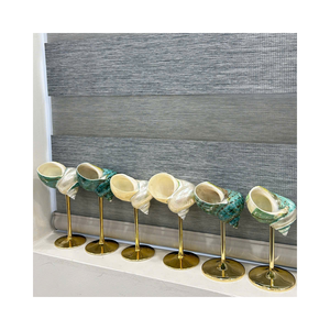 Seashell Wine Cup Gold Stem Coastal Barware - Product Image 1