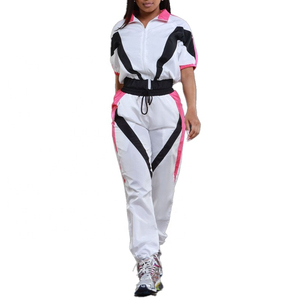 Colorblock 2 Piece <b>Short</b> Sleeve Windbreaker Set Custom Windbreaker Pants 2026 - Product Image 3