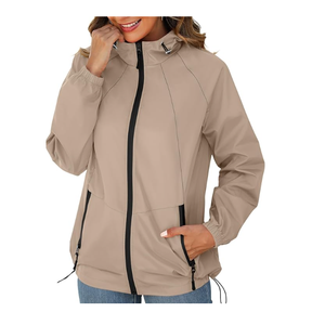 Ropa de mujer con logotipo personalizado, cortavientos de invierno, chaquetas duraderas ligeras a prueba de viento de alta calidad para mujer - Product Image 3