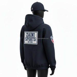 <b>Women</b> Softshell <b>Jacket</b> premium polyester bonded fleece <b>navy</b> hooded full zip with embroidery patch logo <b>Women</b> Softshell <b>Jacket</b> - Product Image 5