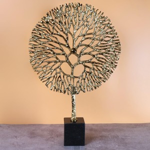 Sculpture de table décorative élégante en forme d'arbre doré pour bureau à domicile, mariage, événement, fête, affichage de cadeaux, pièce d'accent - Product Image 2