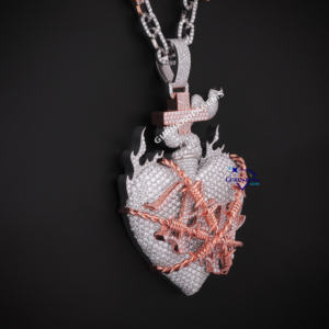 Exquisito diseño personalizado 14KT oro laboratorio crecido diamante Venta caliente cadena con colgante VVS claridad - Product Image 6