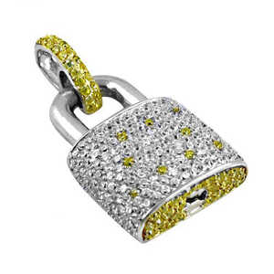 Colgante de Candado de Plata 925 con Circonita Cúbica para Mujer, Joyería Religiosa de Moda, Patrón de Gota de Agua, Colgante con Dije de Oro Rosa - Product Image 3