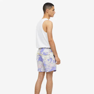 Pantalones cortos hasta la rodilla de algodón 100% personalizados para hombre, patrón sólido más moderno, informal, estampado Digital, cordones, bolsillos laterales - Product Image 4