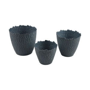 Juego de tres macetas con forma completamente redondeada, lo mejor para macetas de diseño decorativo de jardín y granja - Product Image 3