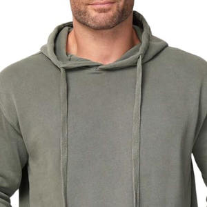 OEM de alta calidad de encargo del bordado del logotipo de diseño 100% de algodón de lana sudaderas con capucha Unisex cordón suelto sudaderas con capucha de los hombres - Product Image 2