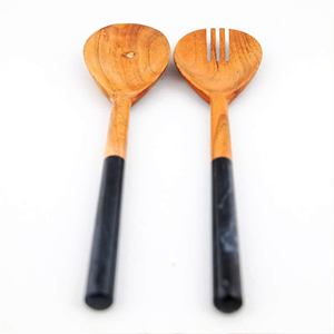 Juego de utensilios de cocina ecológicos de 9 piezas de madera de mango de Acacia natural, aptos para lavavajillas, hechos a mano en la India - Product Image 4