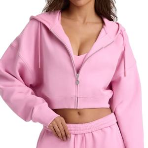 Ensemble de survêtement de luxe en coton 100% respirant, pantalon large et sweat à capuche zippé, vente en gros, marque de luxe, vêtements de sport - Product Image 6