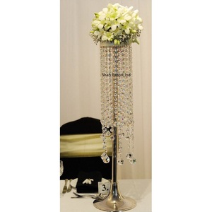 Lustre de table suspendu en cristal décoratif de mariage de luxe centres de table pour décor de fête d'événement support de fleurs de table - Product Image 6