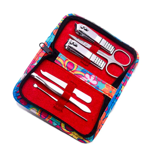 Coupe-ongles Kit de pédicure 6 pièces finition miroir ongles cuticules ciseaux pince à épiler lime à ongles avec bel étui - Product Image 1