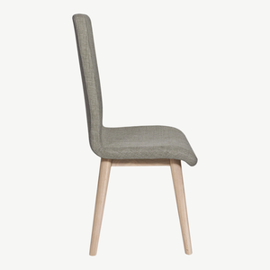 Silla de comedor de tela moderna con respaldo recto - Product Image 3