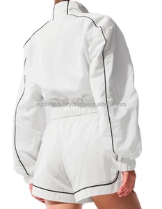 Women's Casual Two-Piece <b>Set</b> Summer Long Sleeve Jacket and New Shorts Loose Fashion Sweatsuit Outfit - Product Image 3