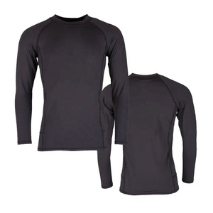 Camisas de compresión para gimnasio para hombre Jiu Jitsu brasileño Rash Guard poliéster transpirable ropa deportiva Kimono de punto OEM Time Lead Solid - Product Image 6
