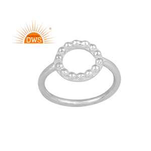 Anillo apilable de plata de ley fina de diseño hecho a mano, joyería personalizada para mujer, regalo para ella - Product Image 1