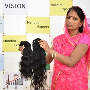 Extensiones de Cabello Humano Indio 100% Natural, Doble Trama, Virgen Remy, Ondulado Profundo - Product Image 6