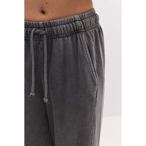 Pantalon large décontracté en coton pour femme, respirant, style cargo évasé, effet froissé, tissu Oxford, taille mi-haute, délavé, automne - Product Image 4