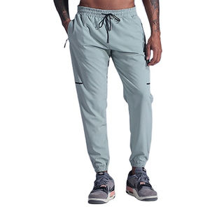 Gym fitness pantalons et pantalons de sport décontractés empilés pour hommes pantalons de jogging avec poches latérales - Product Image 1