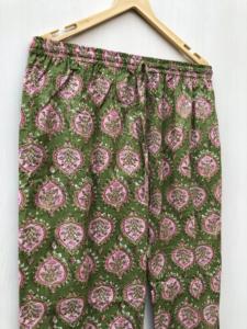 Conjunto de pijama de algodón floral hecho a mano, estampado a mano, estilo indio, vestido de algodón, regalo para ella. - Product Image 4