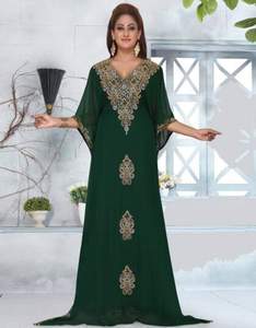 Modern Moroccan Islamic <b>Kaftan</b> <b>for</b> <b>Women</b> Long Floor-Length Beach Dress with Breathyable Long Sleeve ODM Supply - Product Image 1