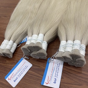 Extensiones de Cabello Humano Remy Vietnamita de Lujo, Cabello a Granel, Liso y Sedoso, Suave y Brillante, Color Decolorado, Sin Caída - Product Image 2