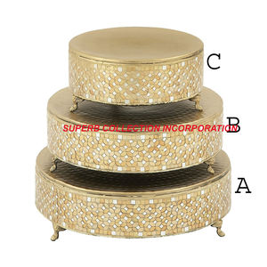 Soporte de pastel de metal chapado en oro hecho a mano más vendido y de alta calidad en gran oferta - Product Image 5