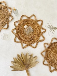 Napperon en jacinthe d'eau naturelle Star Produits écologiques Fabriqué au Vietnam Décoration de table Napperon tissé en gros - Product Image 4