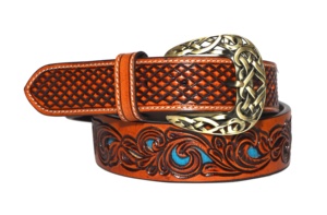 Direct Factory Supply Custom Handmade Premium Quality Genuine Leather Western Polo Belt Reasonable OEM Price Directly From India - Product Image 4