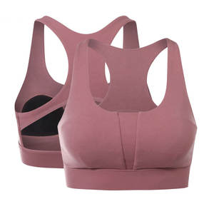 Sujetador deportivo para mujer con estampado de logotipo personalizado 70%, sujetador de Yoga de tela transpirable personalizado para gimnasio y fitness - Product Image 1