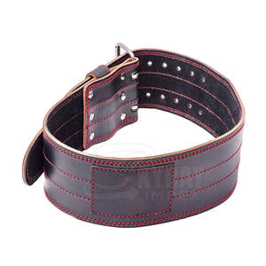 Cinturón de gimnasio de cuero de vaca Real de Venta caliente para entrenamiento físico Tamaño personalizable y logotipo Cinturón de gimnasio de levantamiento de pesas ligero - Product Image 1