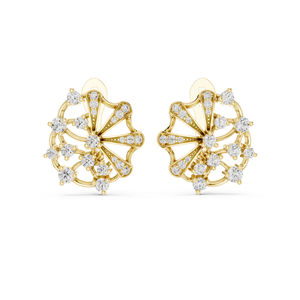 Pendientes de Oro Rosa de 14K con Diamantes Redondos Cultivados en Laboratorio para Mujer, Joyería Fina de Lujo Certificada, Elegante para Novia - Product Image 4