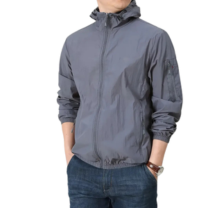 Chaqueta con capucha de lana informal para exteriores para hombre, chaqueta de moda cálida impermeable a prueba de viento - Product Image 2