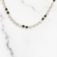 Montresor Infini Vintage Collier chaîne en or véritable 22 carats AU750 or blanc 48 cm de long 4,71 g pour femme, fiançailles, anniversaire, mariage