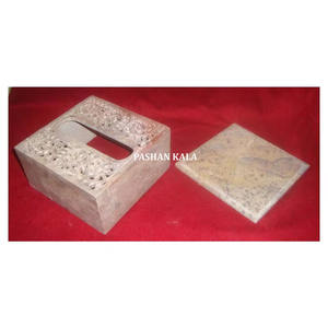 Boîte à mouchoirs en papier artisanale magnifique, design créatif naturel sur pierre à savon, boîtes à serviettes en papier - Product Image 1