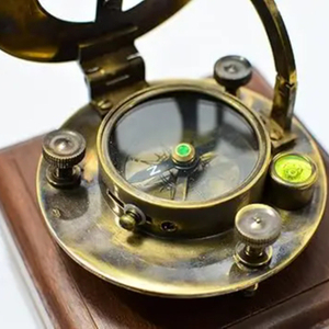 Calvin Handicrafts" <b>Personalised</b> Brass Round Sundial <b>Compass</b> - Product Image 1