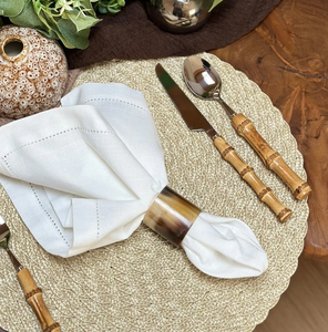 ผ้าเช็ดปากรูปเขาควายแบบทนทานอุปกรณ์ทานอาหารใช้100% สำหรับงานหัตถกรรมโบราณ - Product Image 1