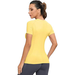 Camiseta de mujer, holgada, de manga corta, de algodón, informal, lisa, transpirable, ligera, estilo urbano, para festivales. - Product Image 3