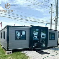 Villas de conteneurs préfabriquées de luxe, maisons de conteneurs pliables et extensibles, cabines mobiles portables, hôtels et chambres de stockage