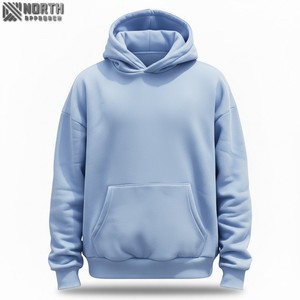 Sudadera con capucha holgada de algodón 100% pesado con estampado de la mejor calidad sin cuerda Sudadera con capucha de lana de gran tamaño con logotipo personalizado - Product Image 6