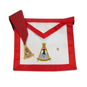 Lodge Uniform Regalia Set Delantal y cuello Engranaje masónico personalizado hecho a mano para uso ceremonial Suministro de fábrica - Product Image 2