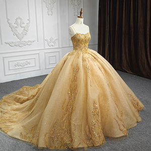 Jancember DY6581 Vestidos de Quinceañera Vintage con Tirantes Dorados para Mujer, para Ocasiones Especiales, de Noche, Fiesta - Product Image 3
