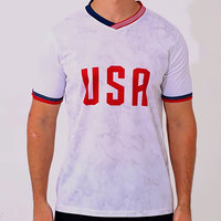 Jersey Sepak Bola Musim Panas Unisex Ringan, Cepat Kering, Bernapas, Sablon Custom, Nyaman, Bahan Polyester