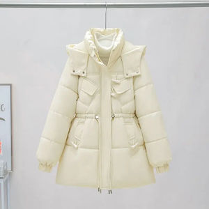Women's Puffer Jackets <b>Printed</b> Woven Light Weight Winter Windproof Slim Fit Hooded Outerwear - Product Image 6