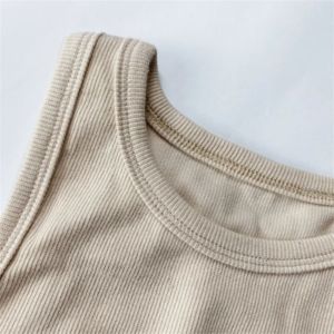 Vente en gros de tissu en coton pour débardeur pour femmes, débardeur de course, de fitness, de taille américaine, débardeur OEM, ODM, logo personnalisé, marque privée - Product Image 5